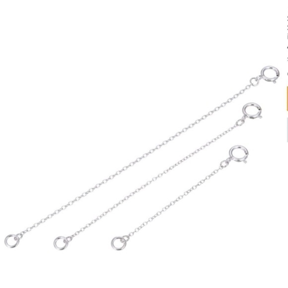 Necklace Chain Extenders 925 Sterling Silver and gold platedβ your choice - Picture 2 of 7